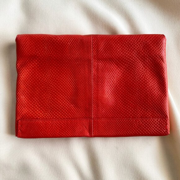 Lanvin Red Lizard Leather Miss Sartorial Wristlet/Clutch - Picture 12 of 14